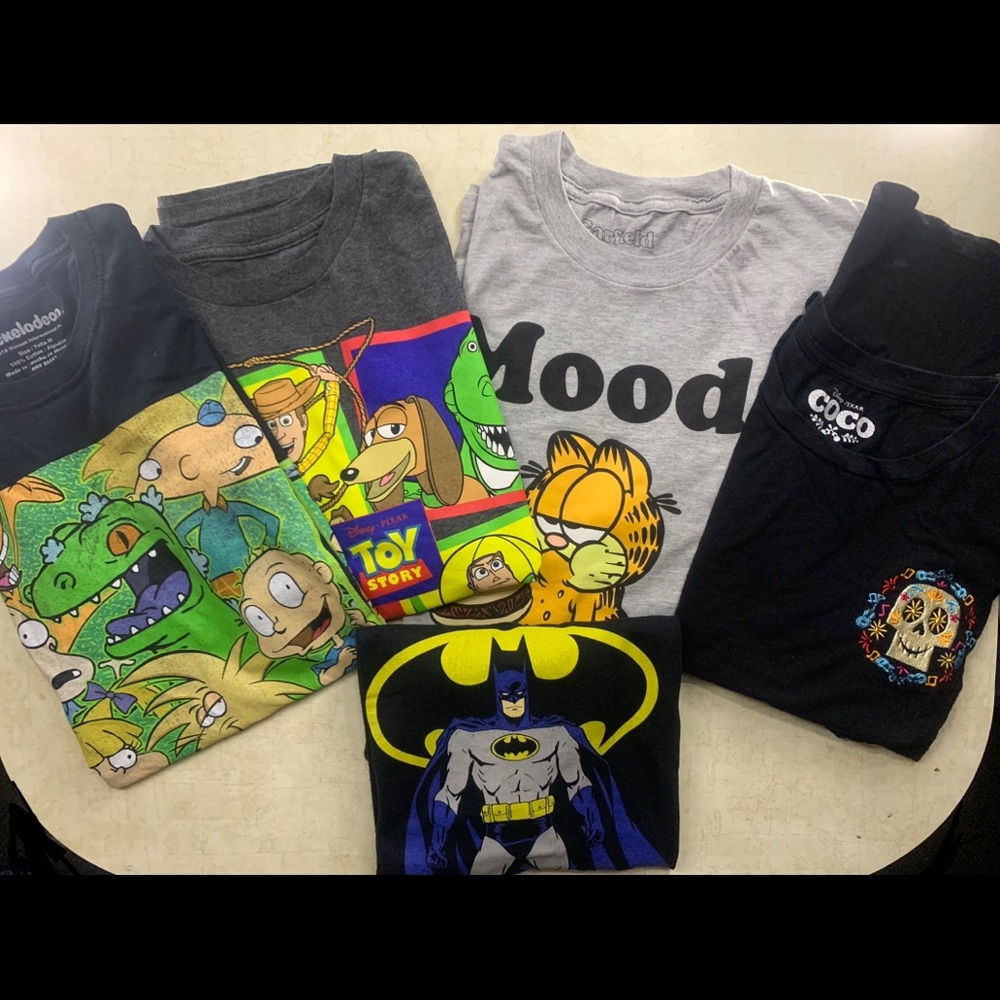 Toy Story Garfield Rug Rats Batman Coco Bundle Kids Shirts